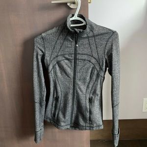 Grey lululemon fitted zip up jacket